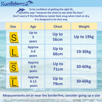 Original Konfidence Swim Jacket | Kids Swim Vest with Removable Support Strap