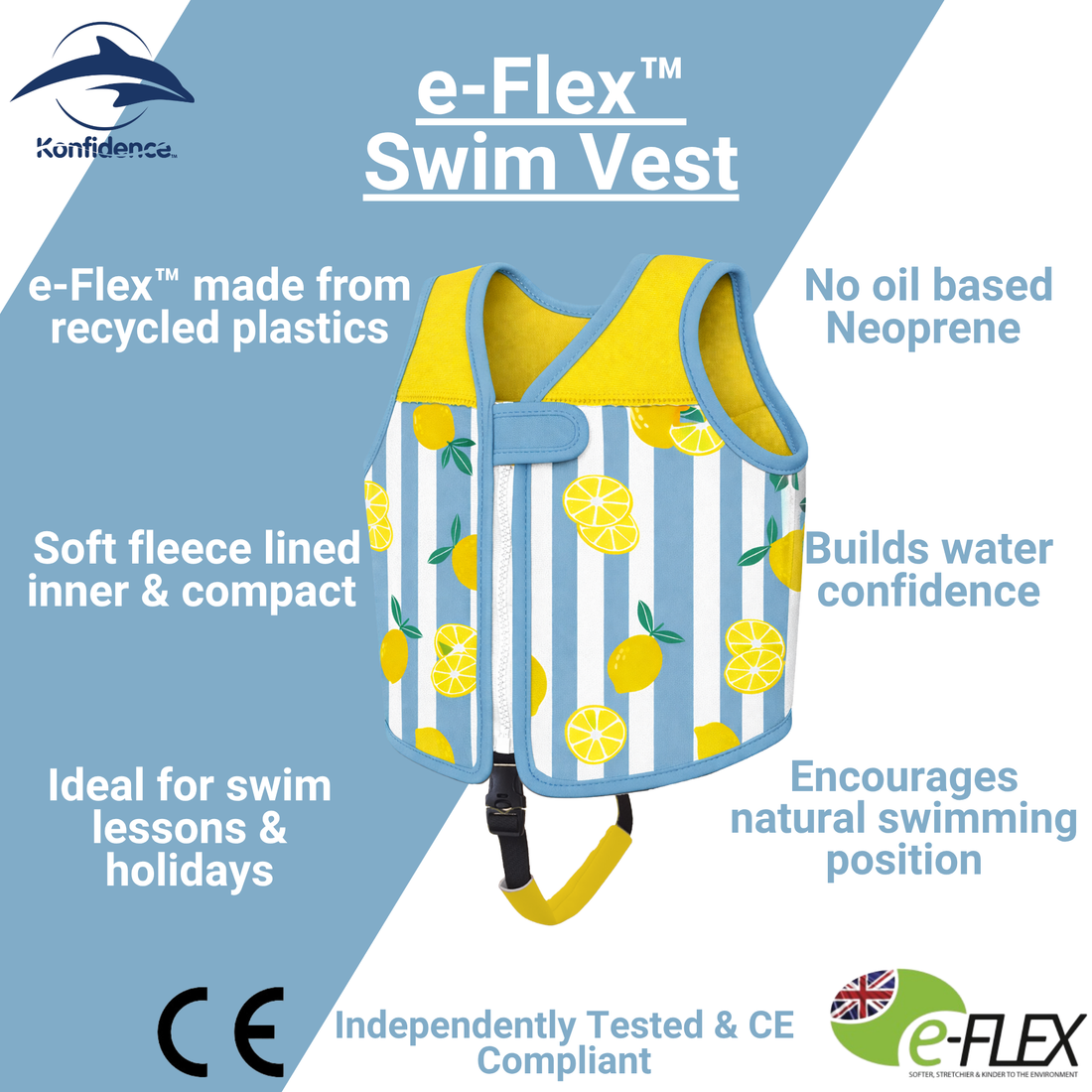 Konfidence e-Flex™ Kids Swim Vest