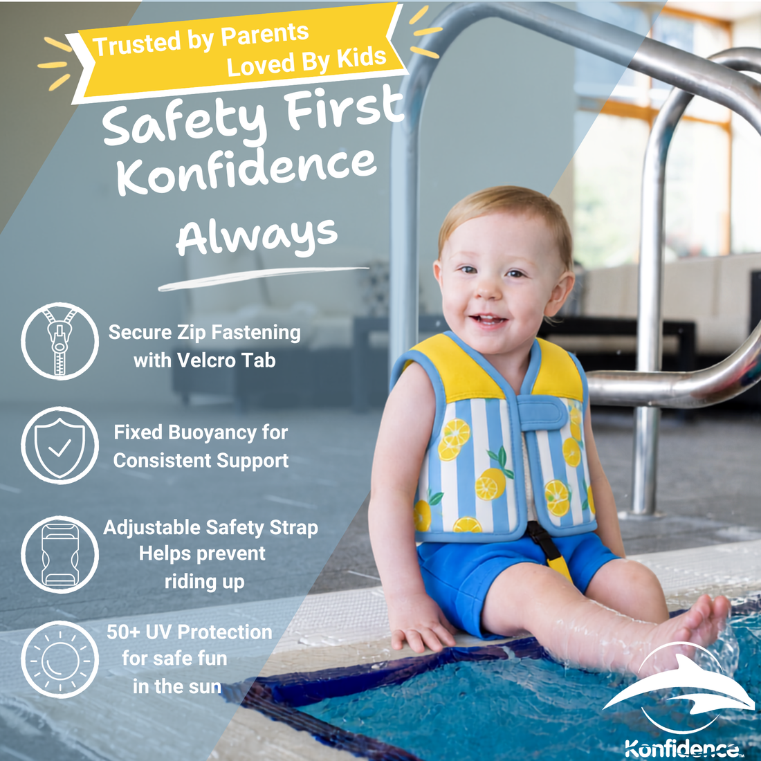 Konfidence e-Flex™ Kids Swim Vest