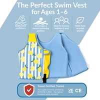 Konfidence Eco Kids Swim Vest Made from e-Flex™